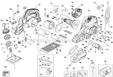 Part Location Diagram of 5140101-45 DeWALT BLADE SHIELD PLATE